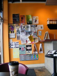 Crestwood Coffee Company bulletin board